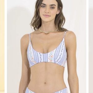 Maaji Antoniet Stripe Blush Sporty Bralette Bikini Top